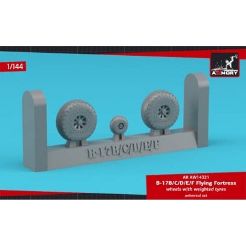 1/144 B-17B/C/D/E/F Flying Fortress wheels w/ weighted tires