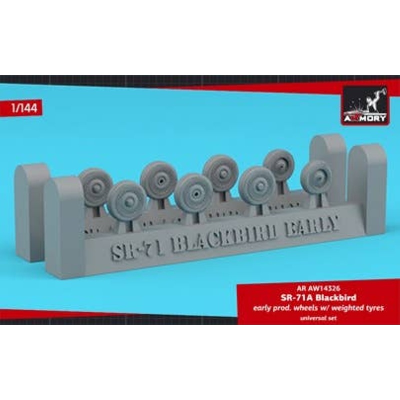 1/144 SR-71A Blackbird early type wheels w/ weighted tires (for AMT, ARI, DRA, PLZ)
