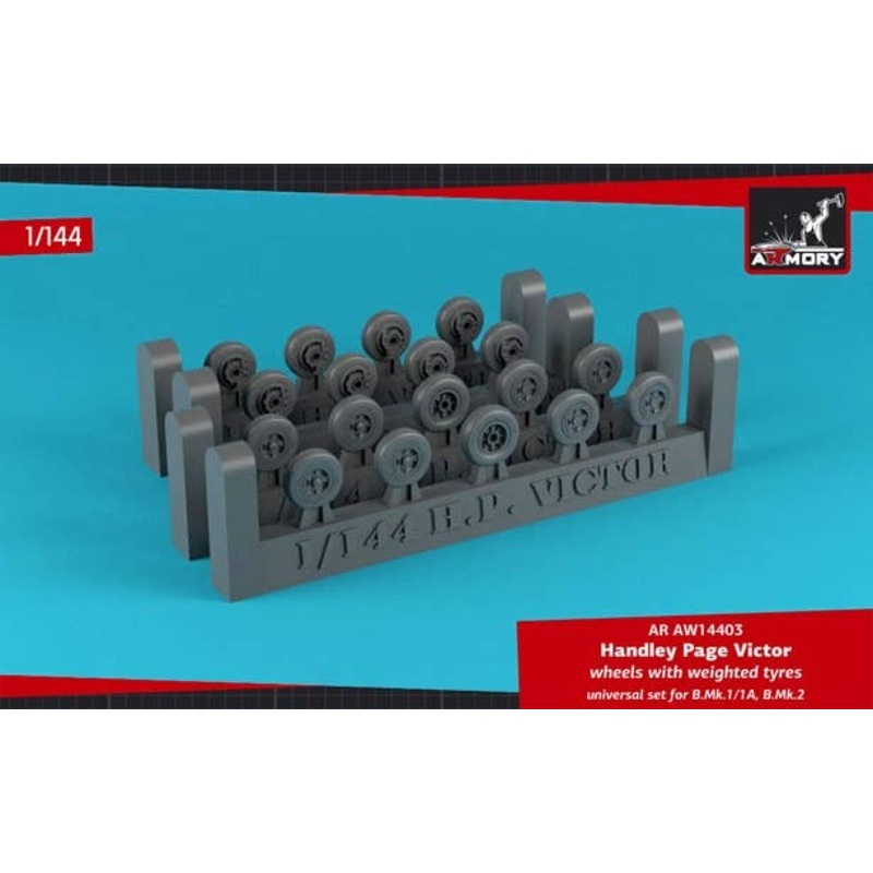 1/144 H.P. "Victor" Wheels w/ Weighted Tires (for Mikro Mir, Great Wall Hobby)