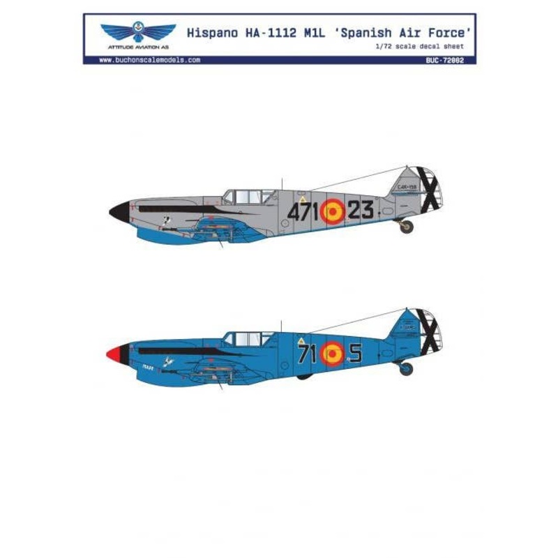 1/72 Hispano HA-1112 M1L Spanish Air Force decal sheet