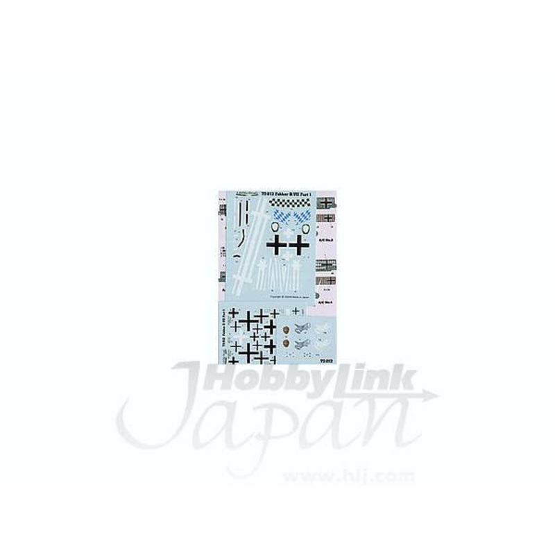1/72 Fokker D.VII Part 1 Japanese Edition Decals