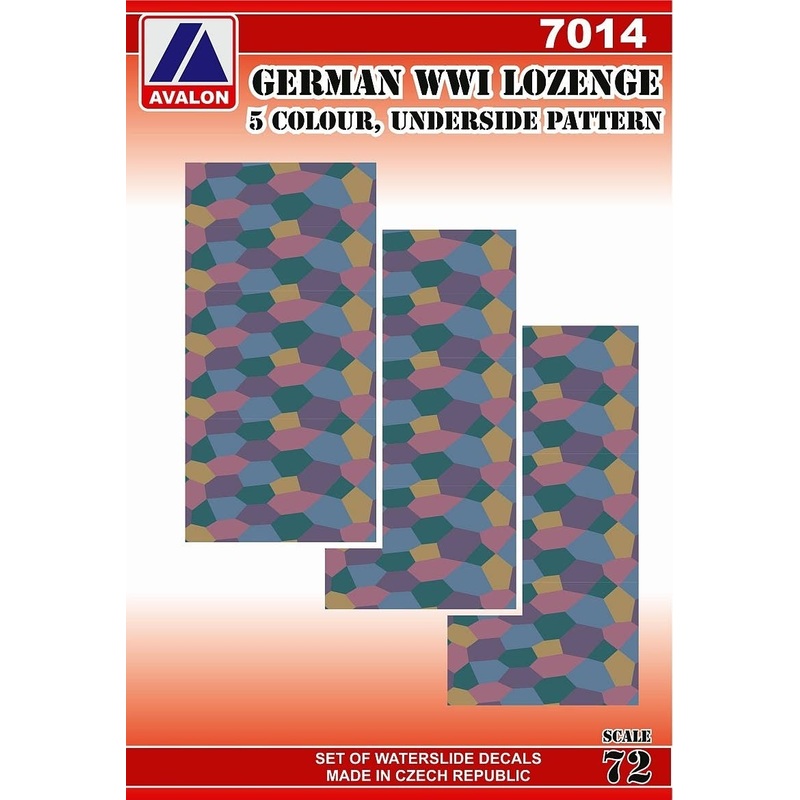 1/72 German WWI Lozenge, 5 Color, Underside Pattern