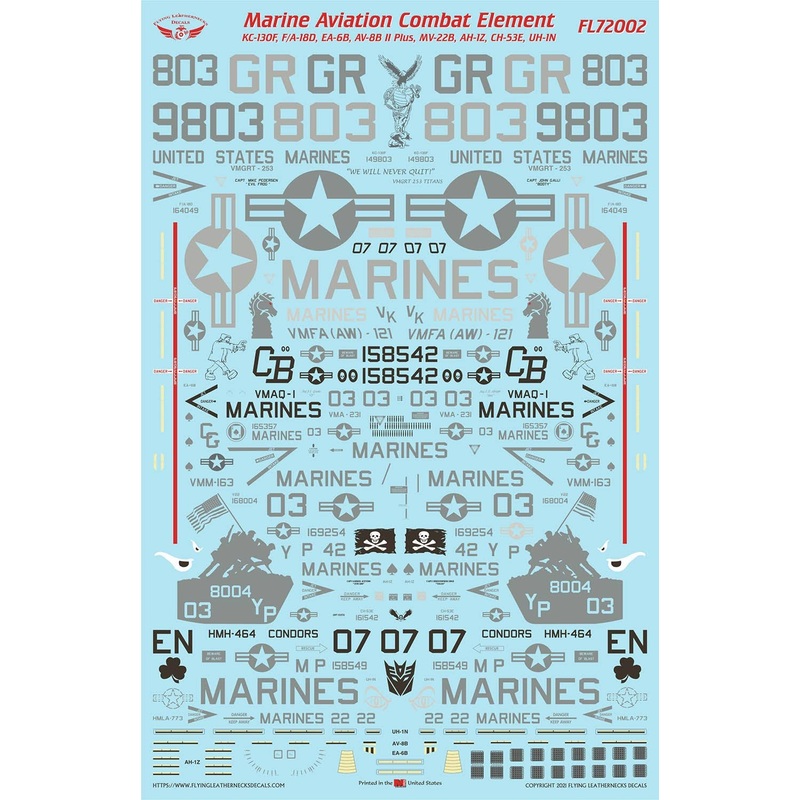 1/72 U.S. Marine Corps Aviation Combat Element Decal