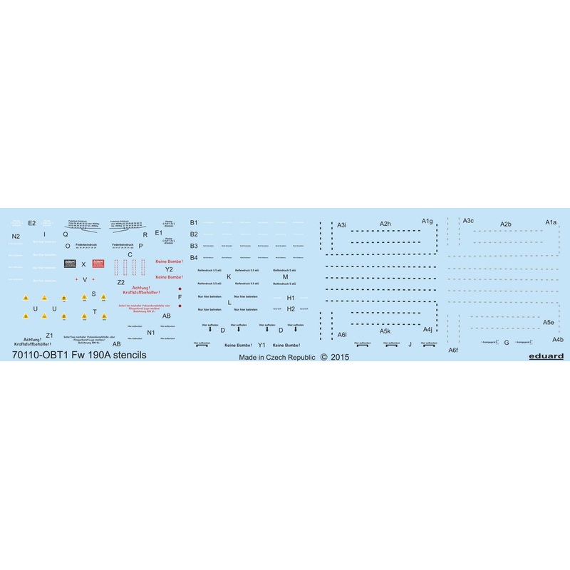 1/72 Fw 190A Stencils (Eduard)