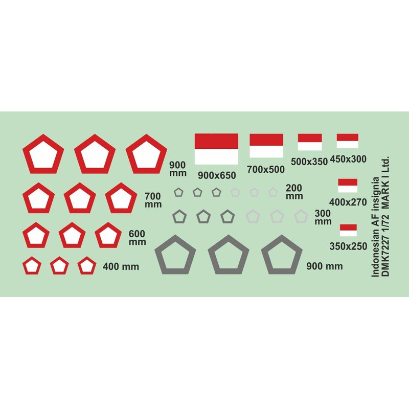 1/72 Indonesian AF Insignia, 2 sets