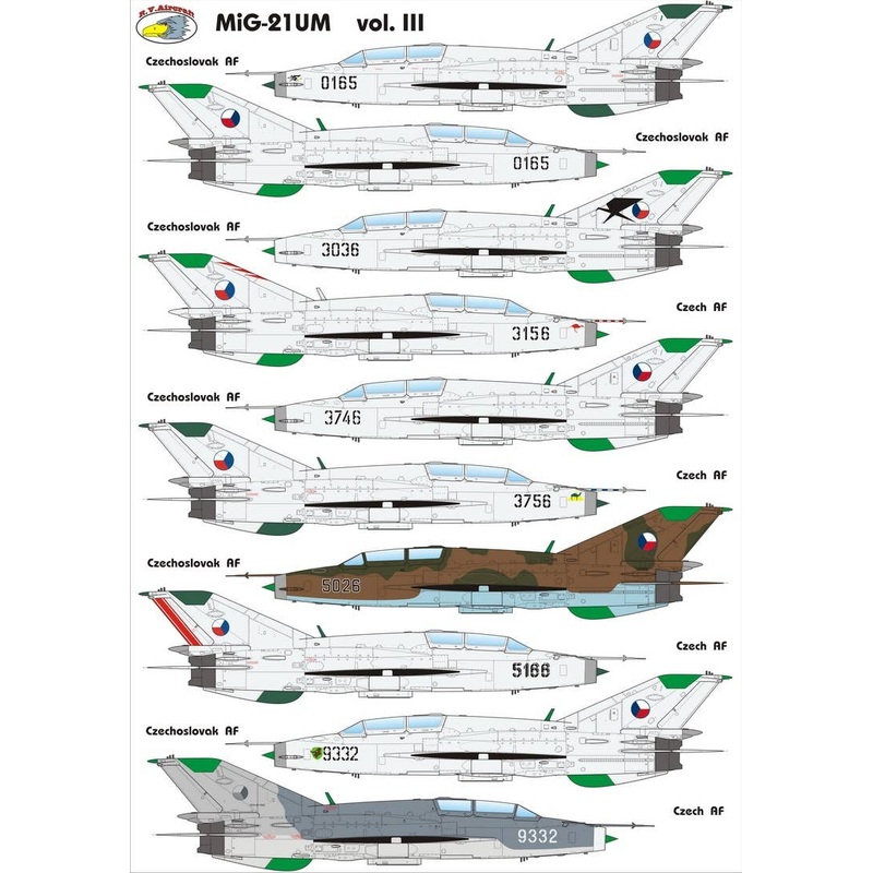 1/72 MiG-21UM Decal Set Vol.III