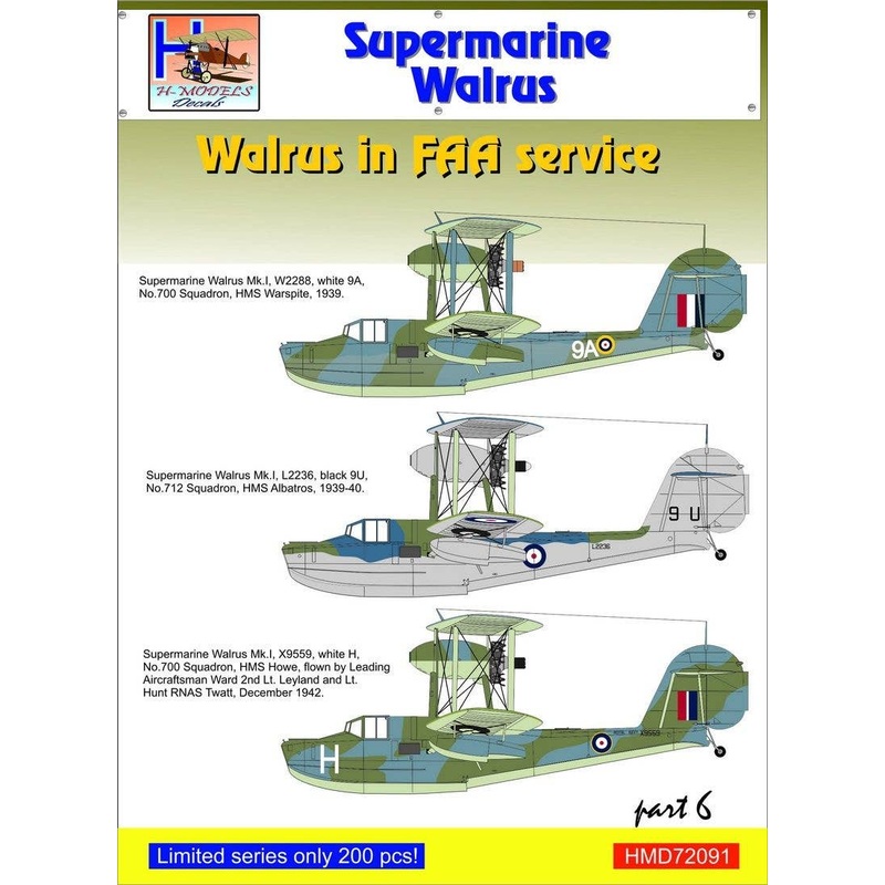 1/72 Supermarine Walrus Mk.I Part 6 FAA Service