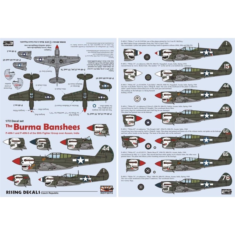 1/72 The Burma Banshees (P-40N-1 and P-40N-5 of the 80th Fighter Group Over Assam, India)