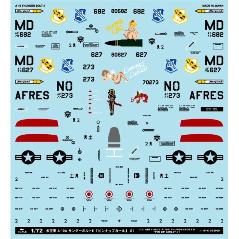 1/72 USAF A-10A Thunderbolt II Pinup Girl #1
