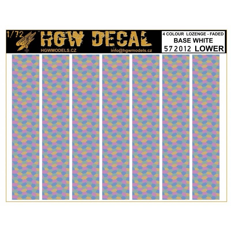 1/72 4 Colour Lozenge Lower Base White