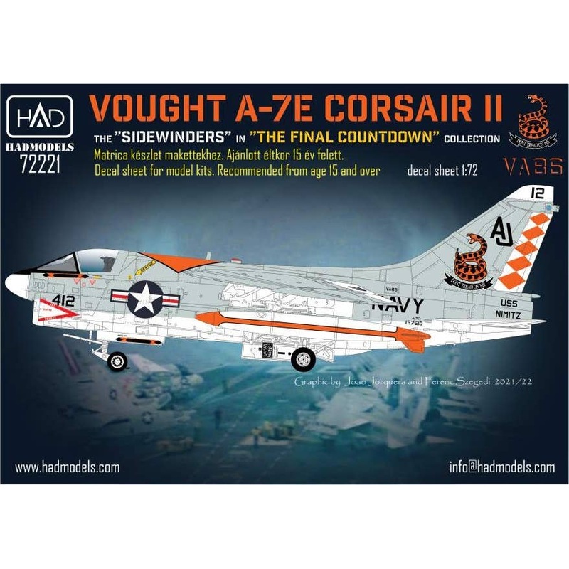 1/72 A-7E VA-86 Corsair Sidewinders "Final Countdown" collection