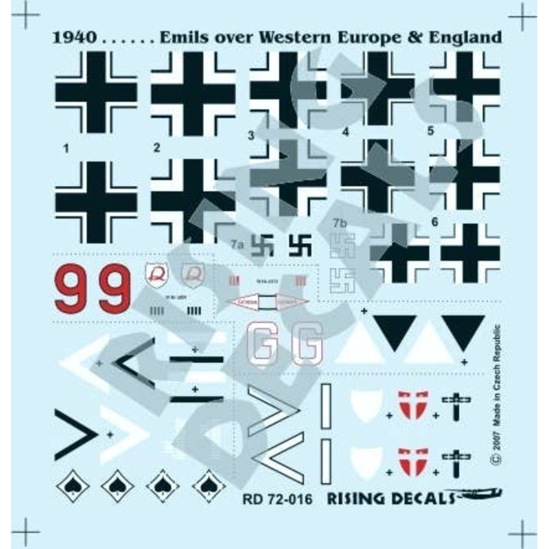 1/72 1940 Emils Over the Western Europe and England (Bf109E)