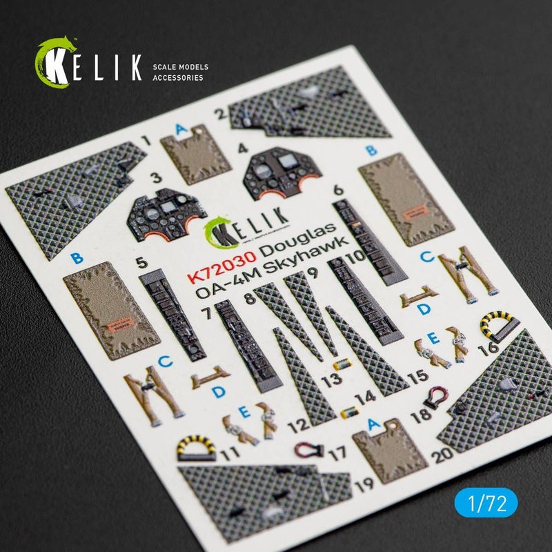 1/72 OA-4M Skyhawk Interior 3D Decals for Fujimi/Hobby 2000 Kit