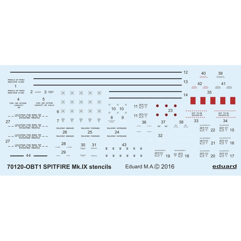 1/72 Spitfire Mk.IX Stencils Decals