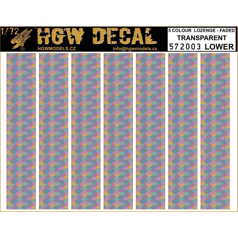 1/72 5-Color Lozenge Lower Transparent