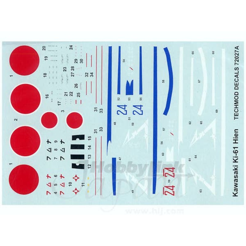 1/72 Kawasaki Ki-61 Hien Decals