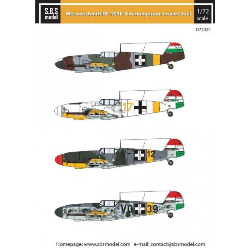 1/72 Messerschmitt Bf109F-4 in Hungarian Service Vol.1