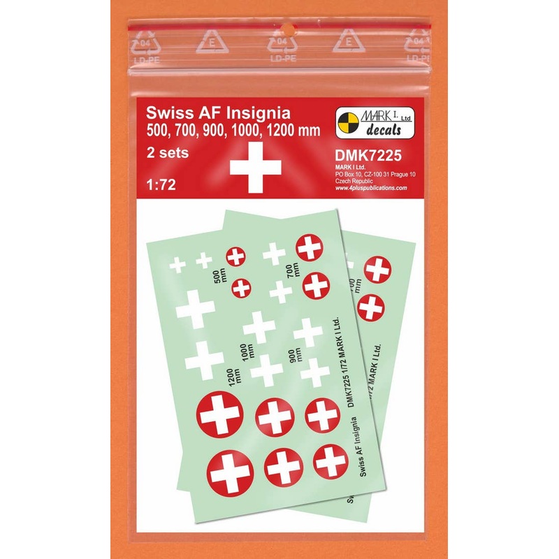 1/72 Swiss AF Insignia, 2 sets