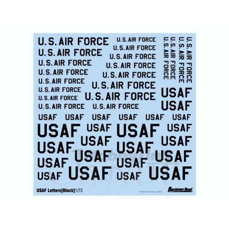 1/72 U.S.A.F. Letters (Black)