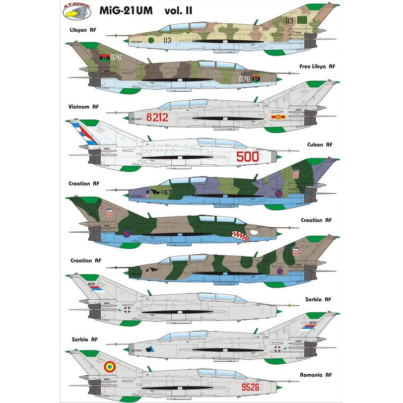 1/72 MiG-21UM Decal Set Vol.II