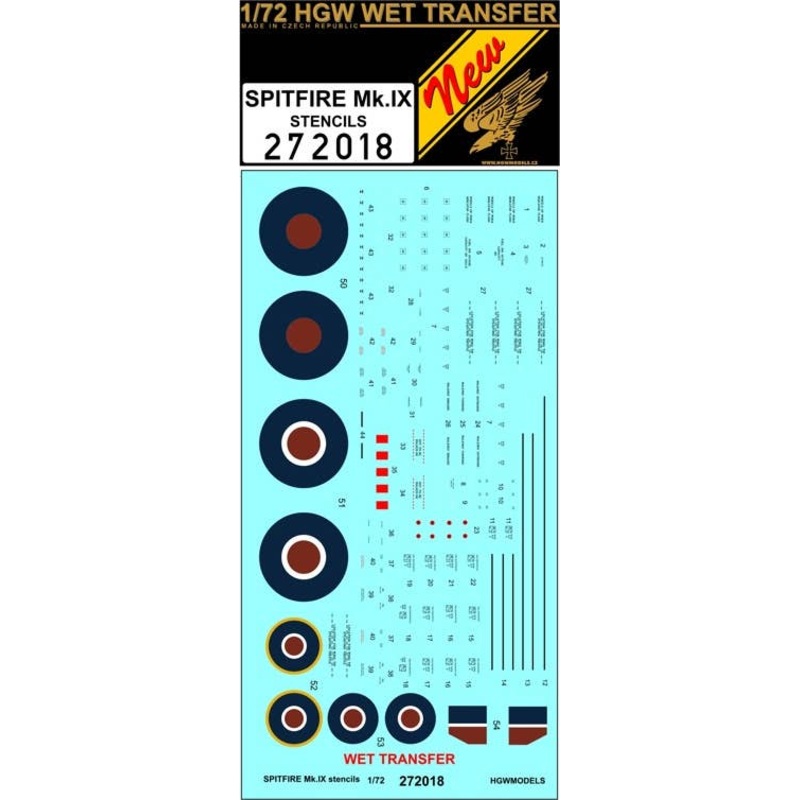 1/72 Spitfire Mk. IX Decals (for Eduard)