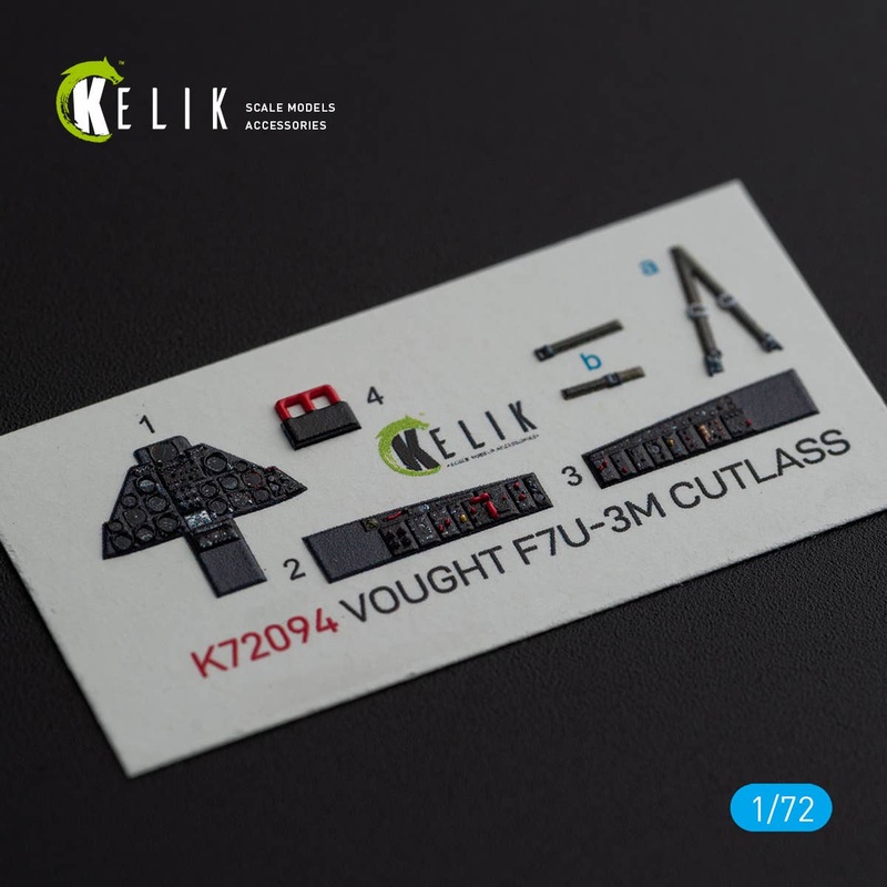 1/72 Vought F7U - 3M Cutlass - interior 3D decals for Fujimi Kit