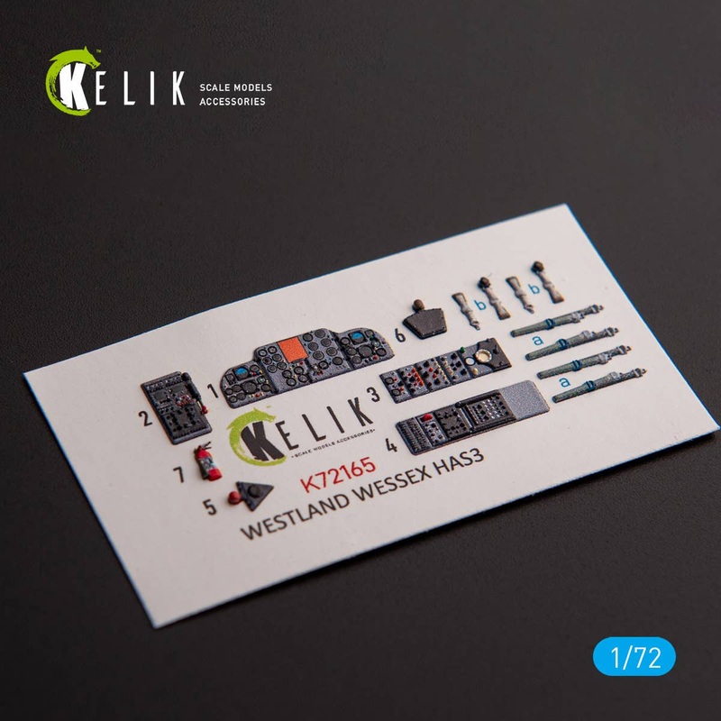 1/72 Westland Wessex HAS.3 - interior 3D decals for Italeri kit