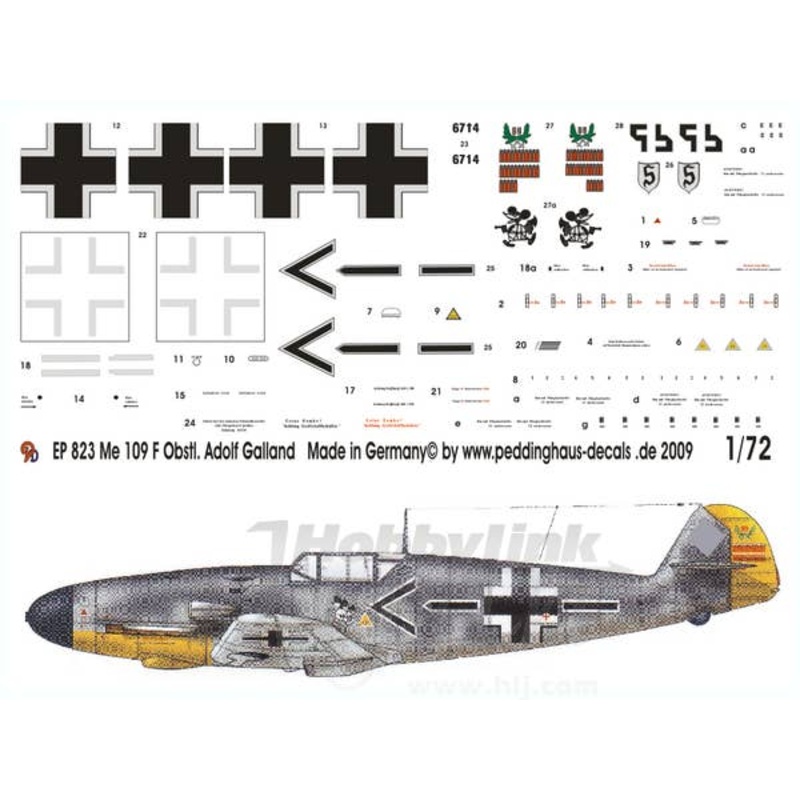 1/72 Bf109F Obstl. Adolf Galland