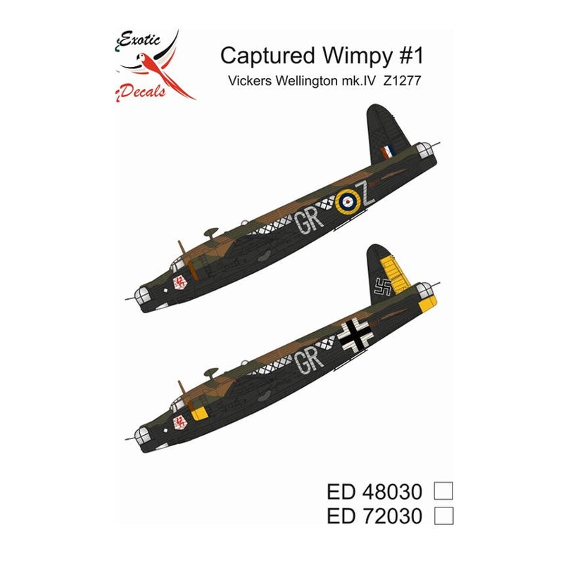 1/72 Captured Wimpy #1 - Vickers Wellington mk.IV Z1277