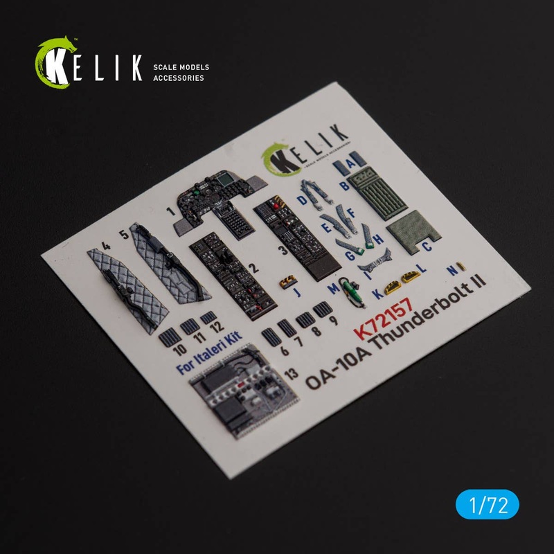 1/72 OA-10A Thunderbolt - interior 3D decals for Italeri kit