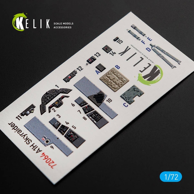 1/72 A1H Skyraider interior 3D decals for Hasegawa kit
