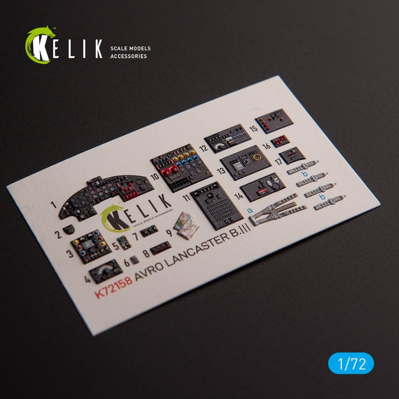 1/72 AVRO LANCASTER B.III - interior 3D decals for Airfix kit