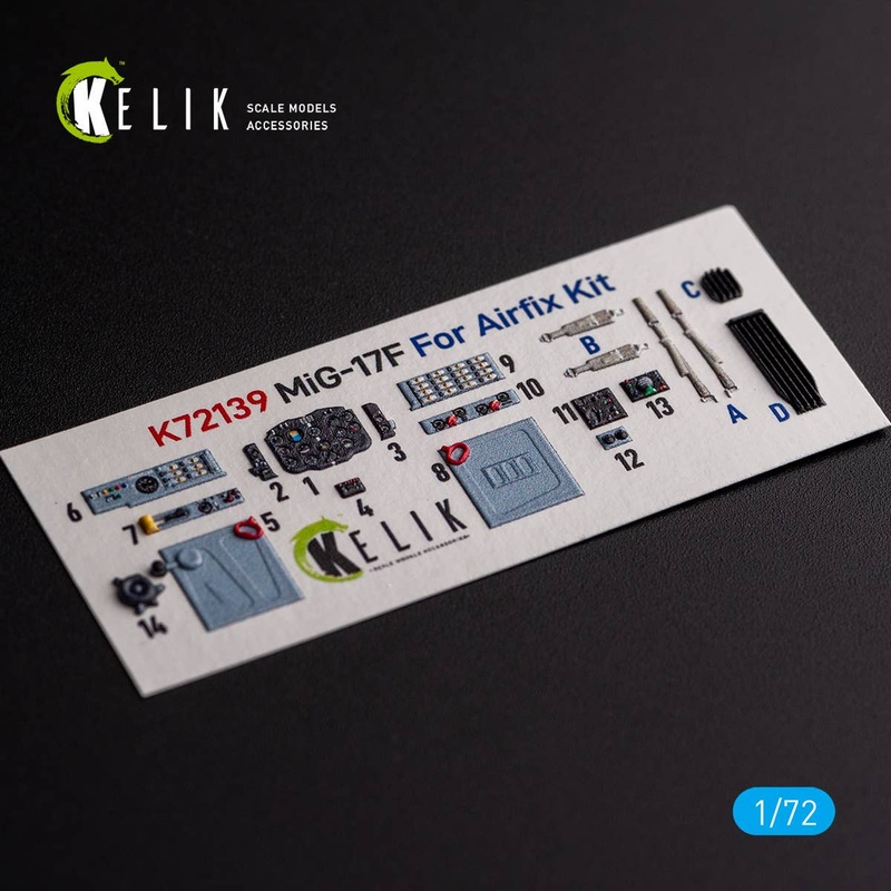 1/72 Mig-17 Fresco (Shenyang J5) - interior  3D decals for Airfix  kit