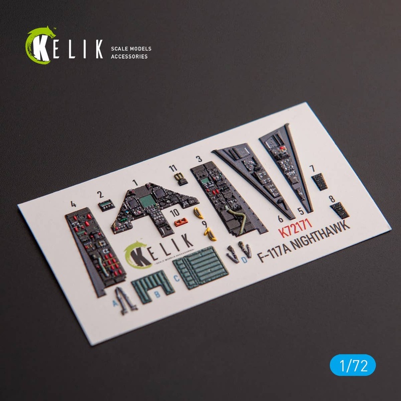1/72 F-117A NIgHTHAWK - interior 3D decals for Academy kit