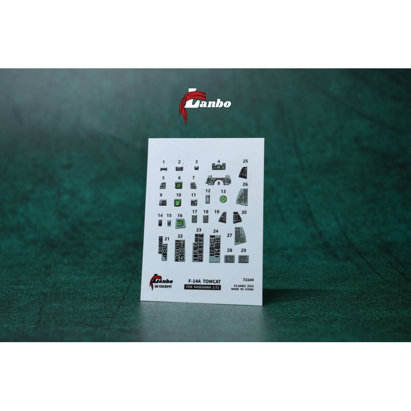 1/72 F-14A 3D interior decal (for. hasegawa)