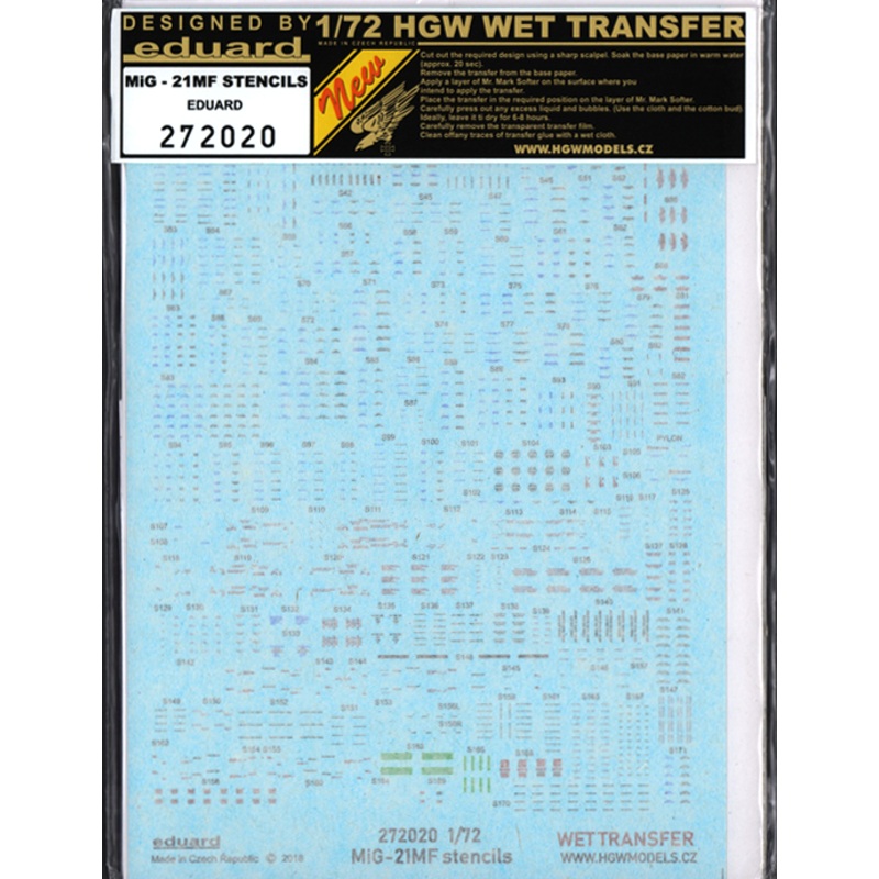 1/72 MiG21MF Stencils (for Eduard)