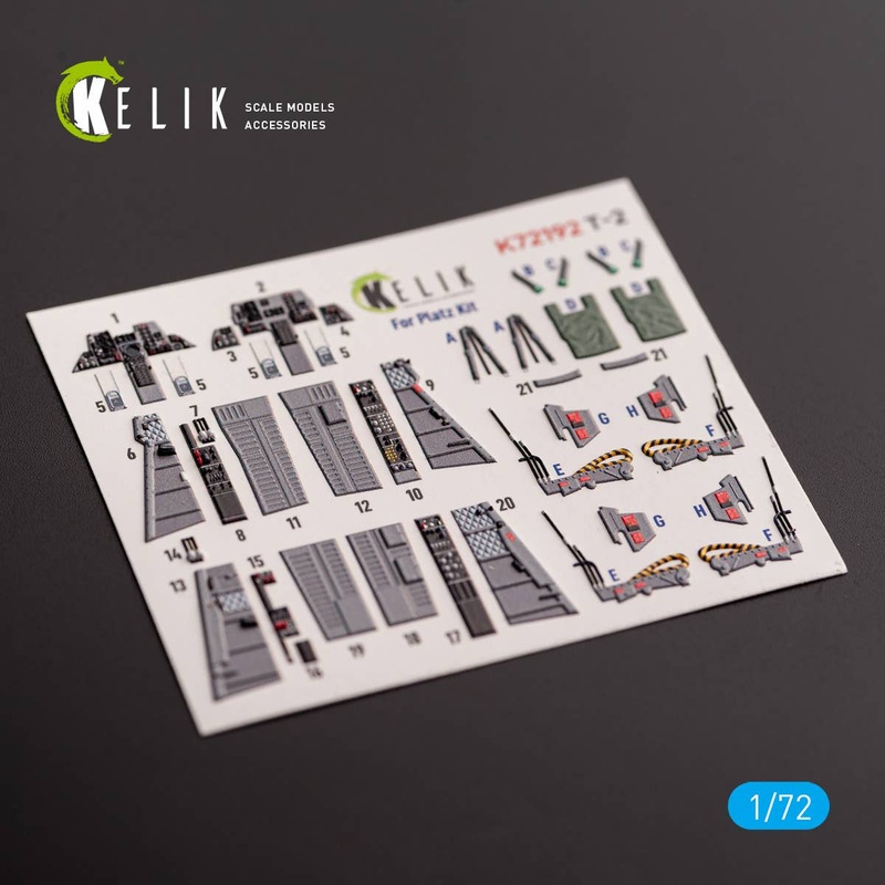 1/72 T-2 Advanced Trainer - interior 3D decals for Platz kit (for. Platz)