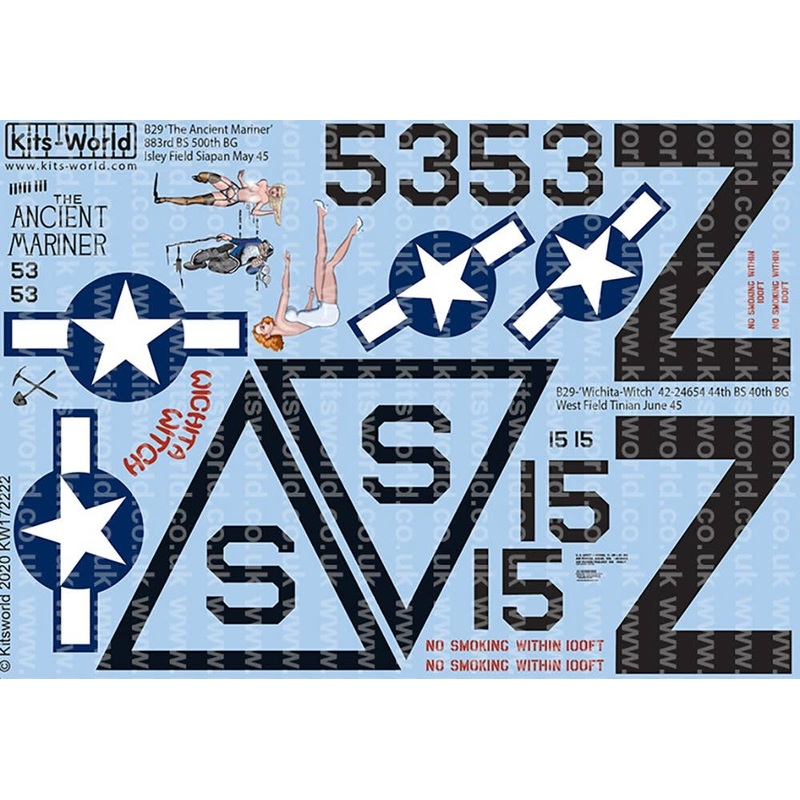 1/72 WW.II US Forces B-29 Superfortress Decal Set 4