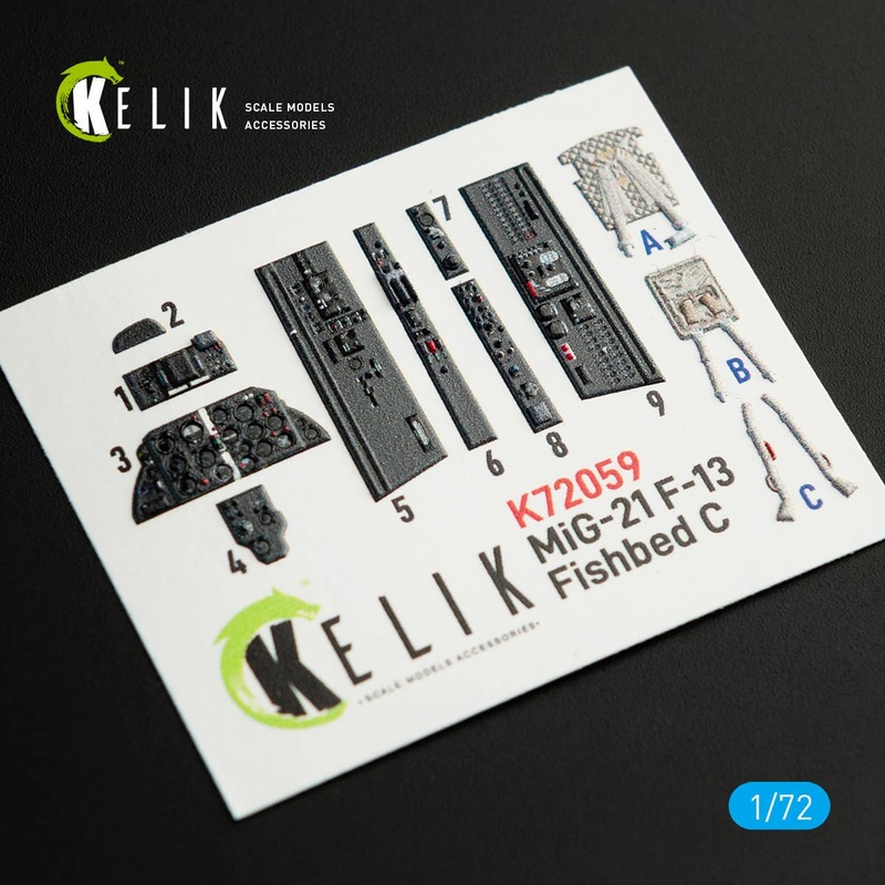 1/72 MiG-21 F-13 interior 3D decals for Revell kit
