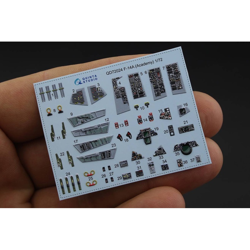 1/72 F-14A 3D-Printed Color Decal for Academy kit