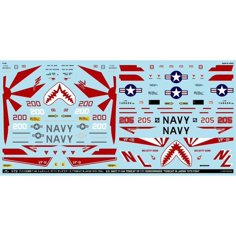 1/72 F-14A Tomcat VF-111Sundowners Tomcat in Japan 1979/1994