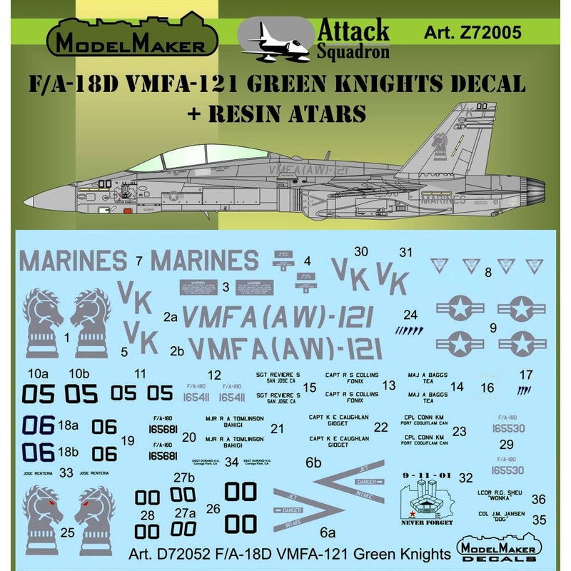 1/72 F/A-18D ATARS VMFA-121 w/ Resin Conversion Parts