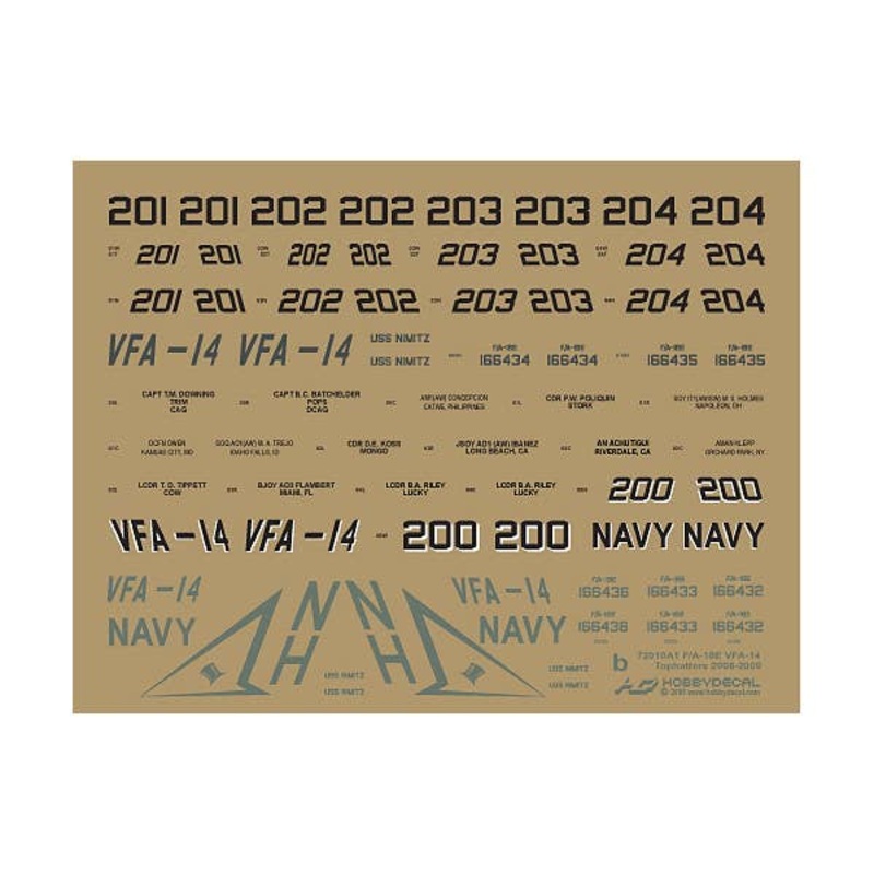 1/72 F/A-18E VFA-14 Tophatters 2008-2009