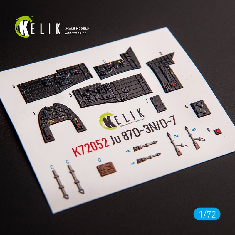 1/72 Junkers Ju87D-3N/D-7 - interior 3D decals for Fujimi/Hobby 2000 kit