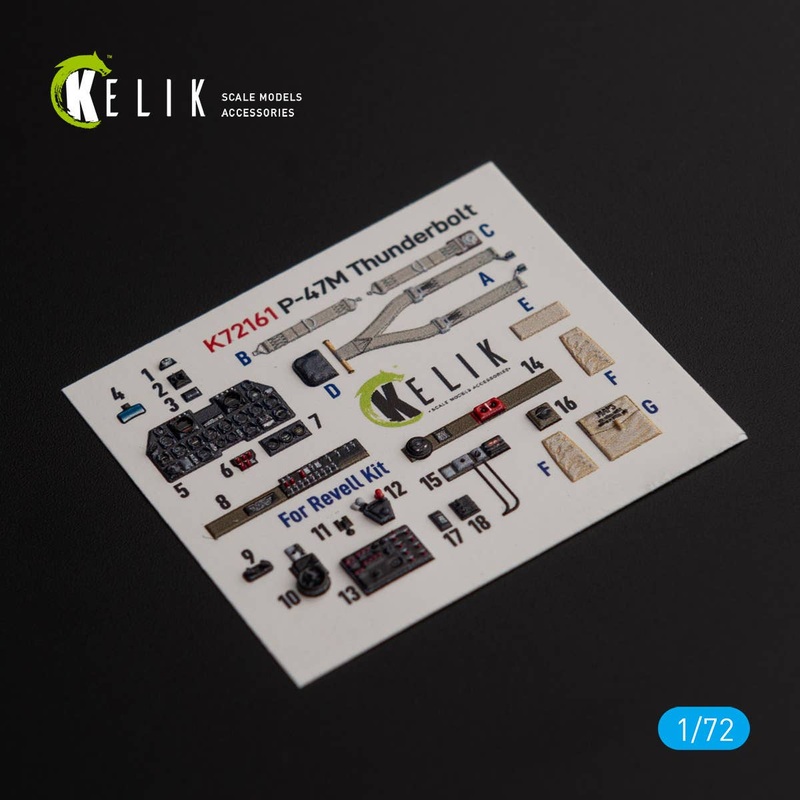 1/72 P-47M Thunderbolt- interior 3D decals for Revell kit