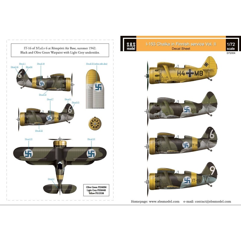 1/72 Polikarpov I-153 Chaika Finnish Air Force WWII Vol II.