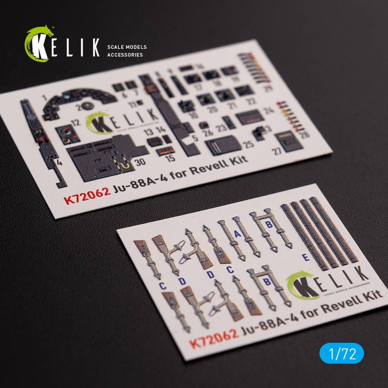 1/72 Junkers JU 88 A-4 interior 3D decals for Revell Kit