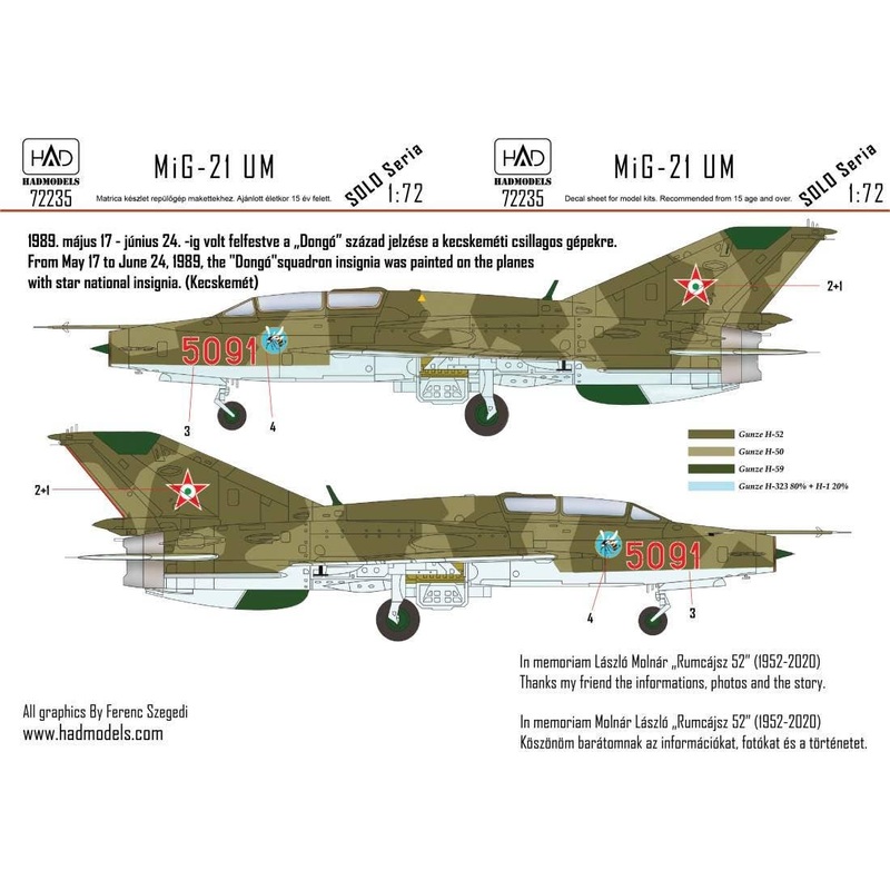 1/72 MiG-21UM HUNAF 5091 Dongo Squadron