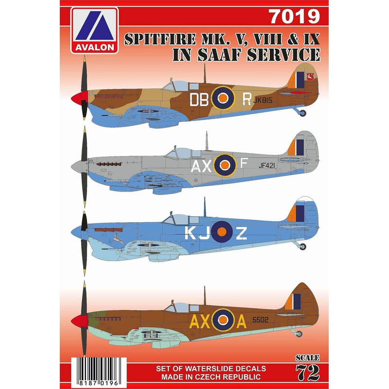 1/72 Spitfire Mk. V, VIII & IXc in SAAF Service