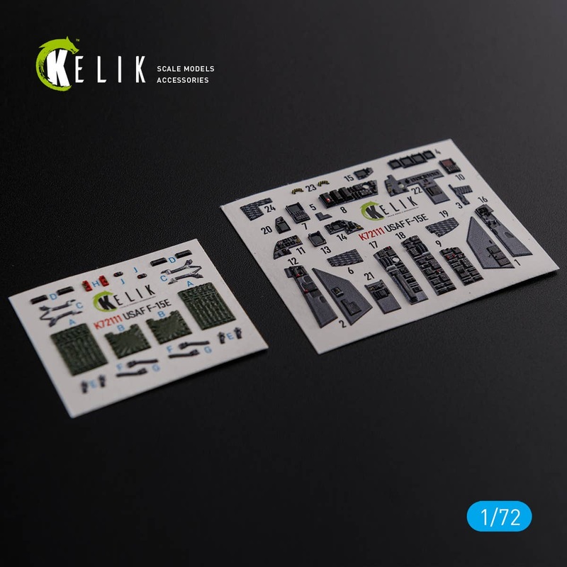 1/72 F-15E interior 3D decals for Academy kit